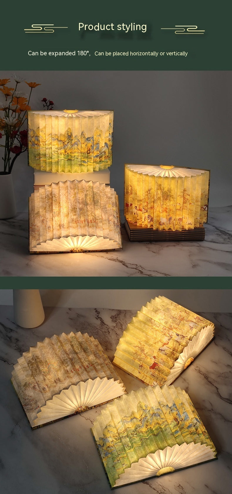 Chinese Style Folding Boy Lamp Ambience Light