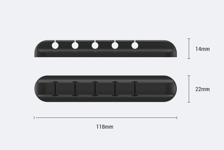 Silicone storage cable management cable clamp