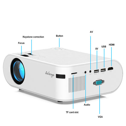 720p преносим интелигентен проектор поддържа домашна употреба