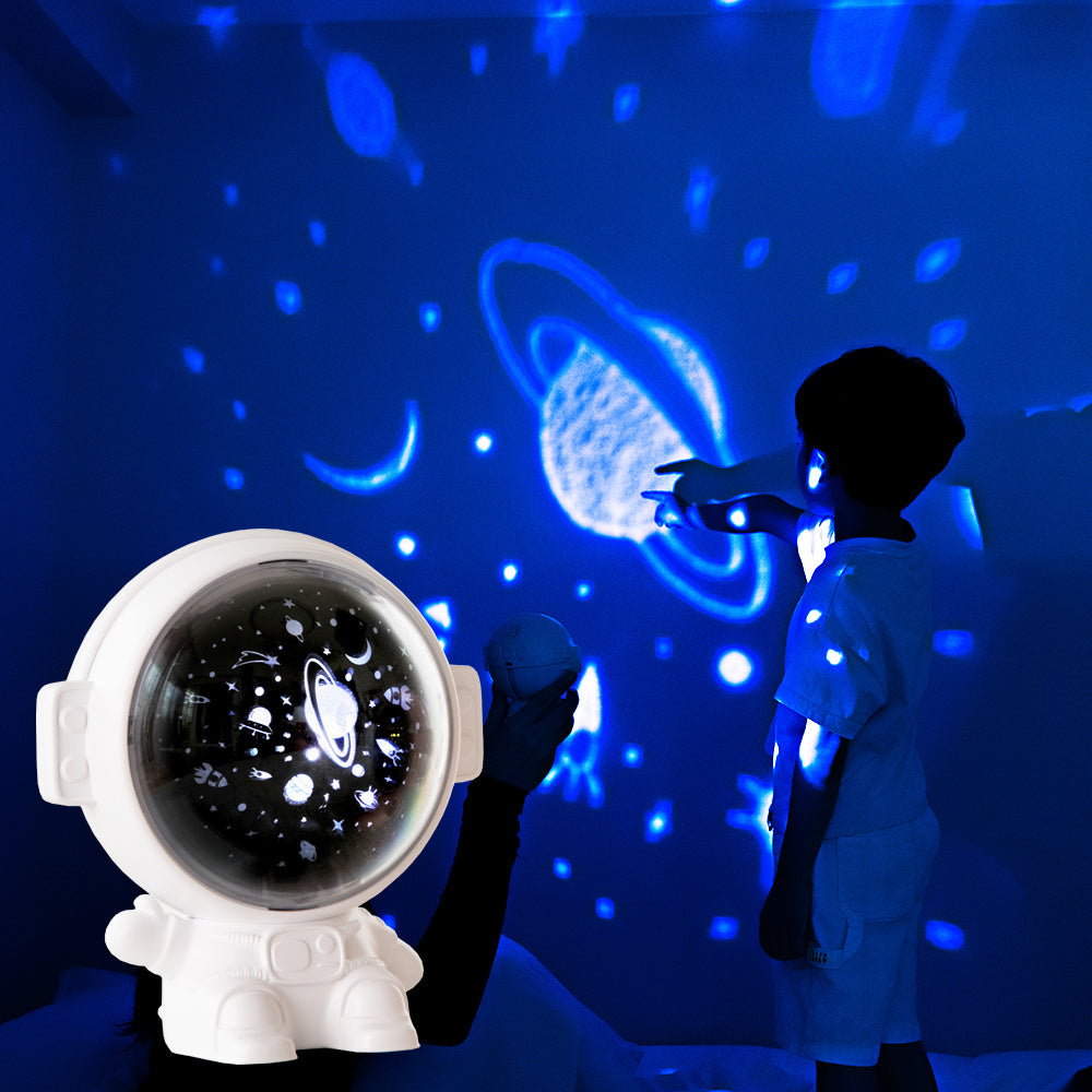 Galaxy Star Projector Starry Sky Night Light Астронавт Lamp Room Decr Gift Child Kids Baby Christmas Spaceman Projection